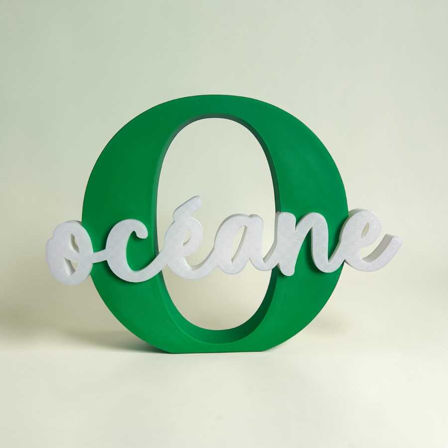 Lettre 3D personnalisées Océane