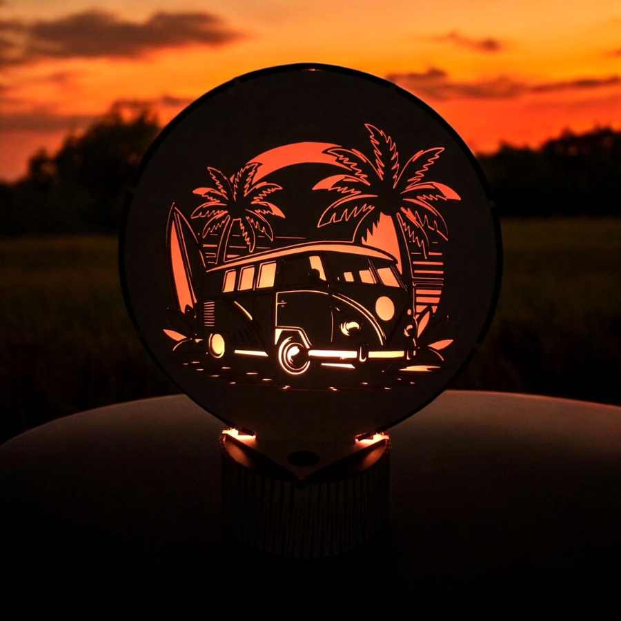 Lampe led van allumée en rouge