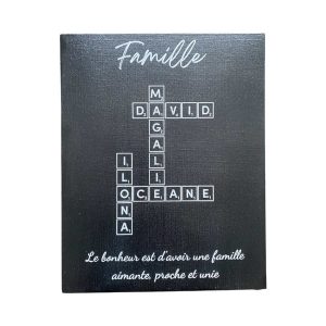 Toile famille Scrabble à personnaliser